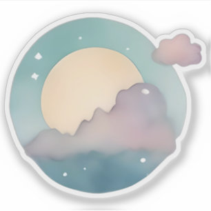 Sticker Serene Moonlit Dreamscape