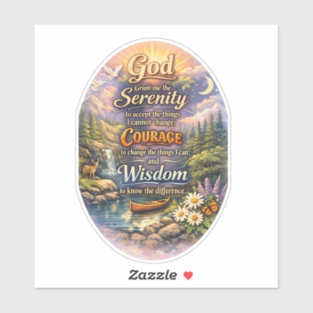 Sticker Serenity Prayer (Feuille)