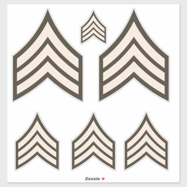 Sticker Sergent d'armée (Feuille)
