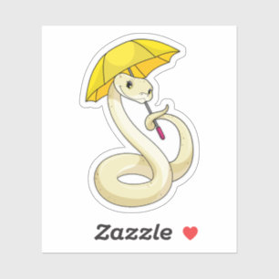 Sticker Serpent avec parapluie