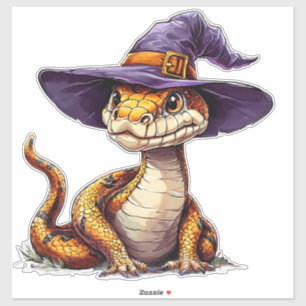 Sticker Serpent de dessin animé adorable