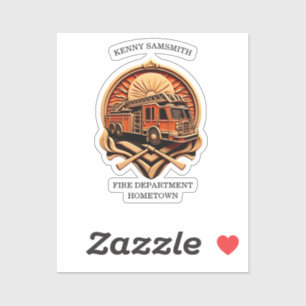 Sticker Service D'Incendie De La Bravoure Et De La Dédicat