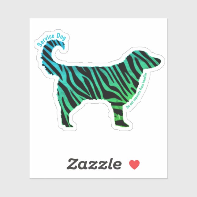 Sticker Service Dog, Ne pas séparer du gestionnaire (Feuille)