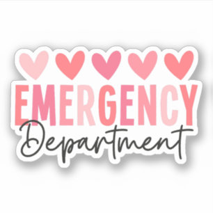 Sticker Service d'urgence Valentines Jour E Infirmière