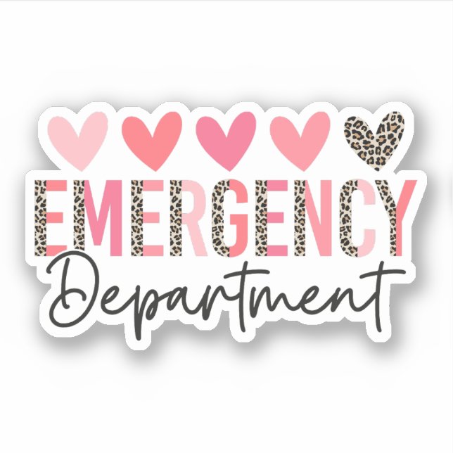 Sticker Service d'urgence Valentines jour Er Infirmière (Devant)
