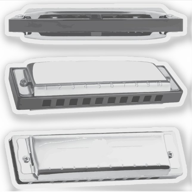 Sticker Set d'autocollants d'harmonica (Devant)