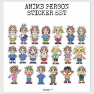 STICKER SET DE BRODERIE ANIME