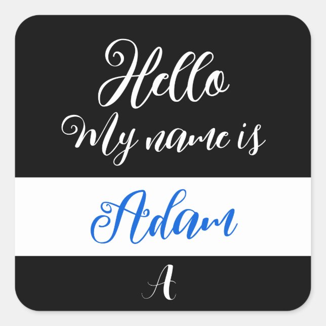 Sticker Set Hi "Hello My Name is" (Devant)