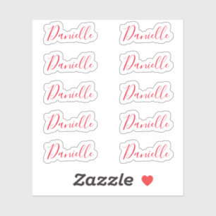 Sticker Set of 10 - Elégant Signature Script Nom Danielle