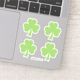 Sticker Shamrock Clover Pois St. Patrick's Day
