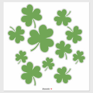 Sticker Shamrock de la Saint Patrick Motif Clover