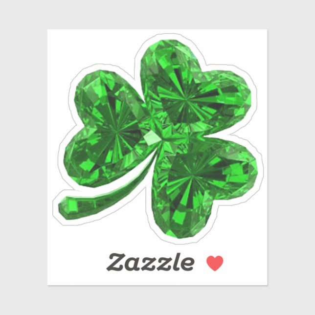 Sticker Shamrock Emerald (Feuille)