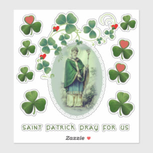 Sticker Shamrocks d'évêque St Patrick religieux