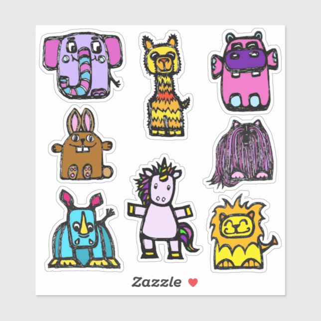 Sticker Sheet 4x4 "the alphabet book" (Matte) (Sheet)