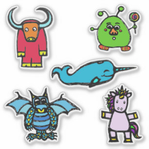 Sticker Sheet 6x6 "the alphabet book" (Glossy)