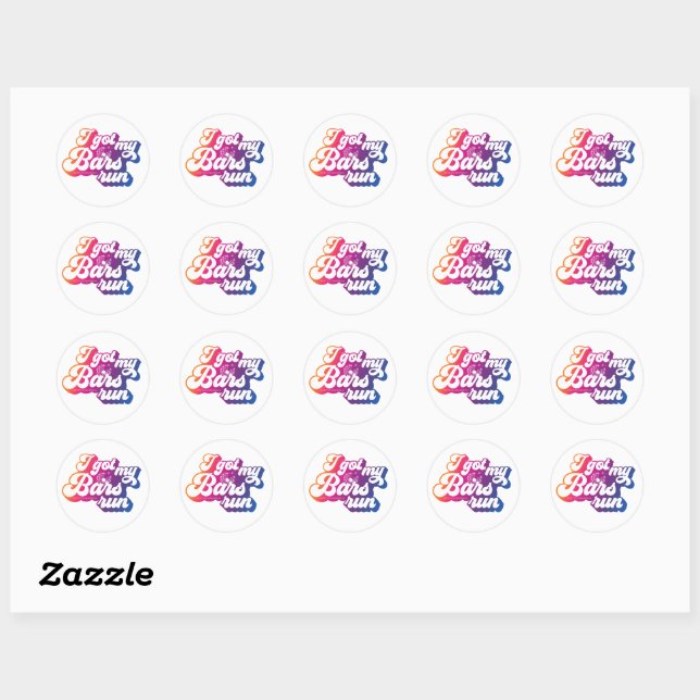 Sticker Sheet Gradient - J'Ai Obtenu Mes Barres Ex (Feuille)