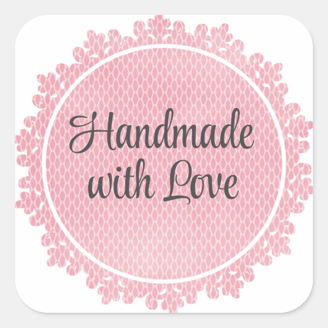 Sticker Sheet - Pink Vintage Chic Thank You (Front)