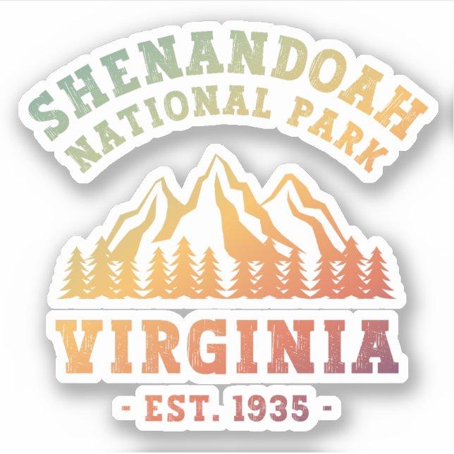 Sticker Shenandoah National Park Virginia USA (Devant)