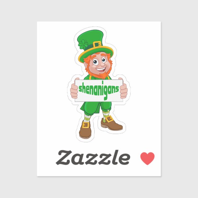 Sticker Shenanigans St. Patrick's Day Leprechaun St Pattys (Feuille)