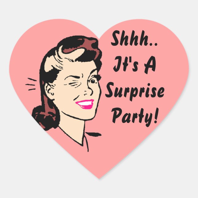 Sticker Shhh.. C'est une fête surprise ! Phoques à (Devant)