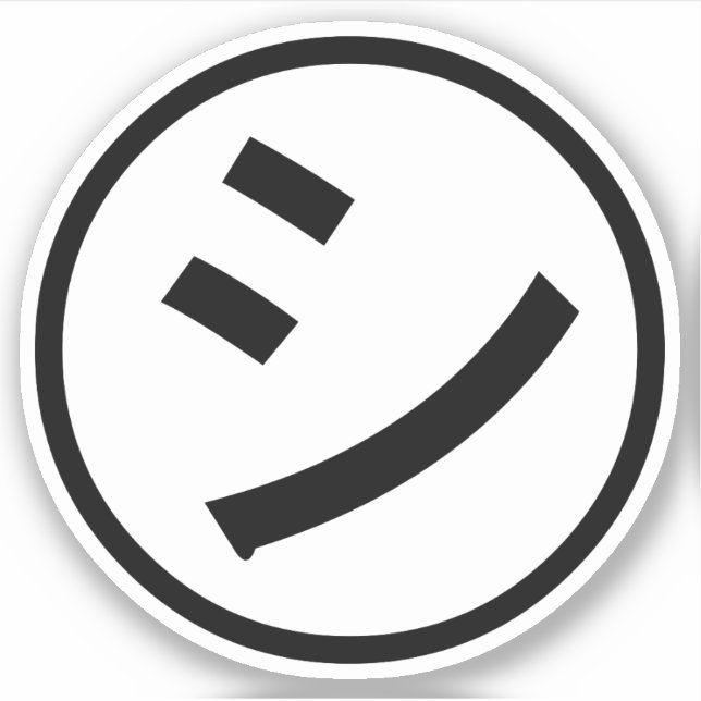 Sticker ㋛ Shi Kana Katakana Smiling Emoji / Emoticon (Devant)