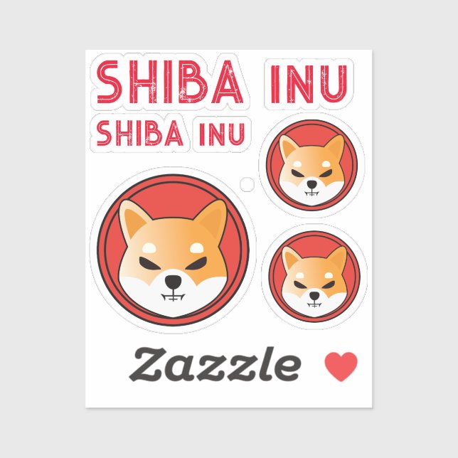 Sticker SHIBA INU crypto cadeau, mème pièce CHIEN CHAT (Feuille)