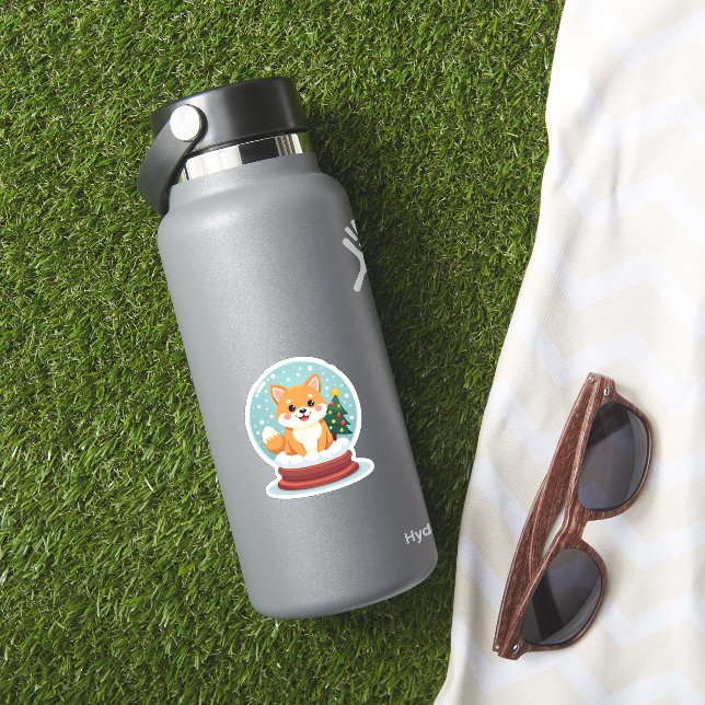 Sticker Shiba Snow Globe (HydroFlask Insitu)