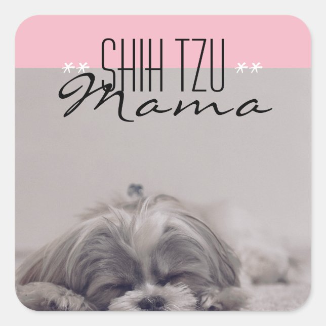 Sticker Shih Tzu Mama pour les mamans de chien (Devant)