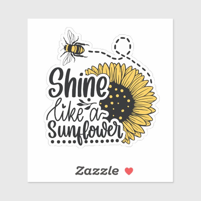 Sticker Shine like a sunflower (Feuille)