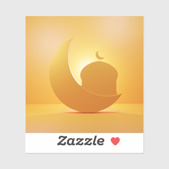 Sticker shinrescent moon and mosornament (Feuille)