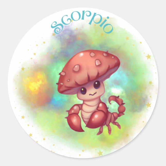 Sticker Shroomoscope Scorpio (Devant)