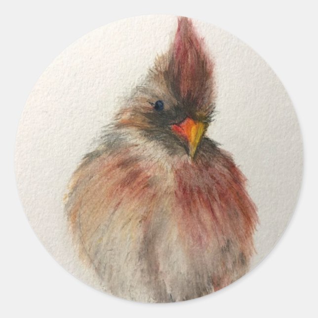 Sticker Shy Red Bird Set d'oeuvres originales (Devant)
