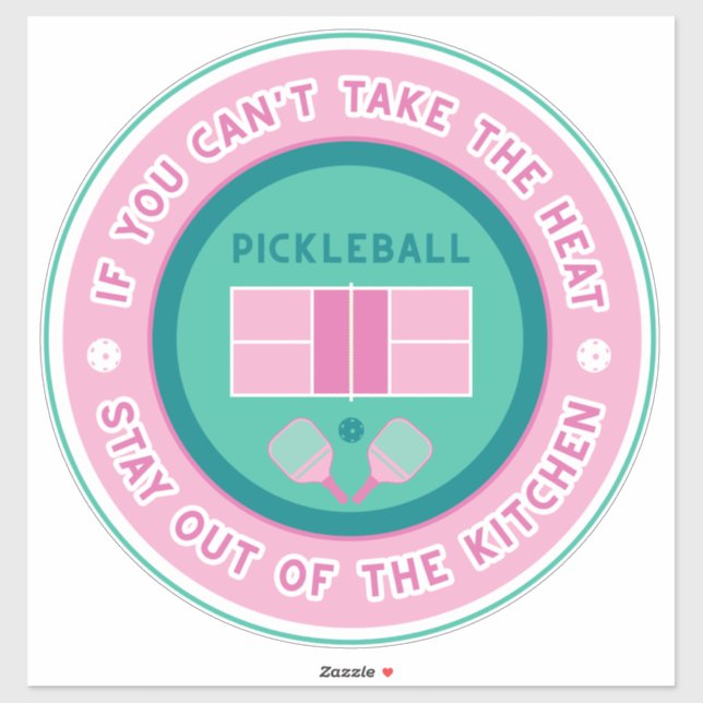 Sticker Si vous ne pouvez pas prendre la chaleur - rose et (Feuille)