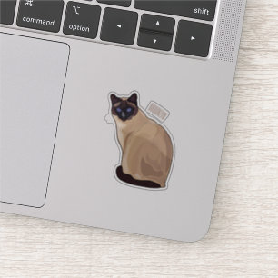 Sticker Siamese cat cartoon