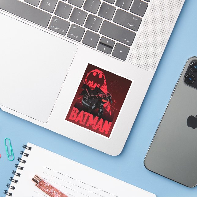 Sticker Signal Batman Crimson Bat (Ordinateur portable avec iPhone)