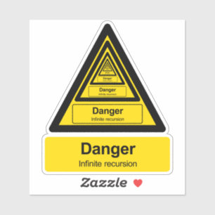 Sticker Signal d'avertissement de récursivité infini