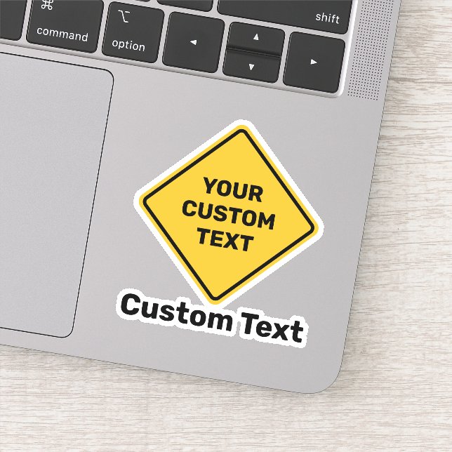 Sticker Signal Diamant d'avertissement personnalisé (Détail)