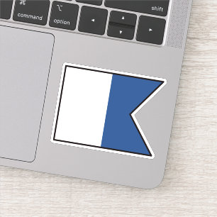 Sticker Signal indicateur ALFA/ALPHA - plongeur vers le ba