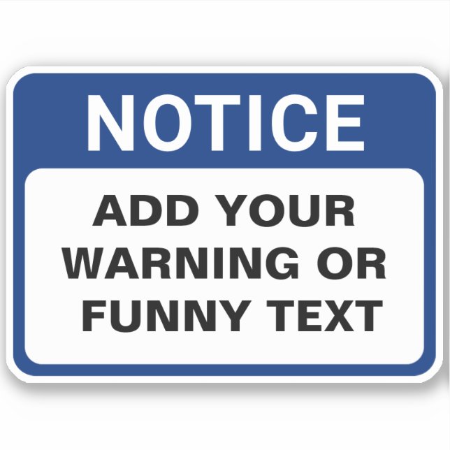 Sticker Signal personnalisé amusant (Devant)