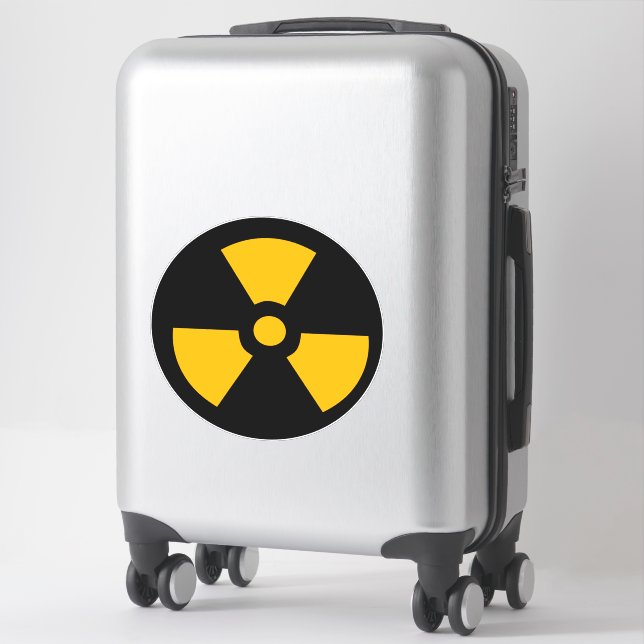 Sticker Signal radioactif nucléaire (Sur valise)