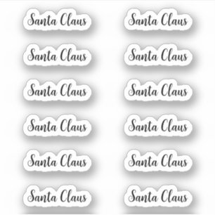 Sticker Signature Brilliant Kiss-Cut Santa Claus