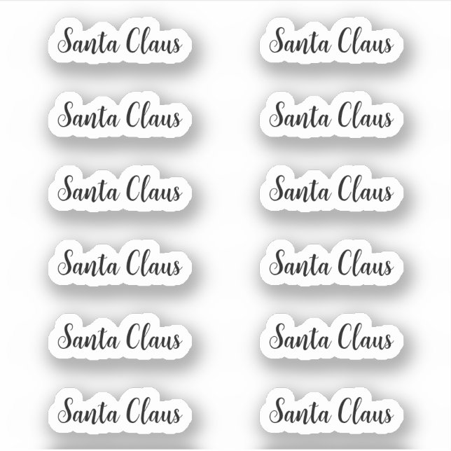 Sticker Signature Brilliant Kiss-Cut Santa Claus (Devant)