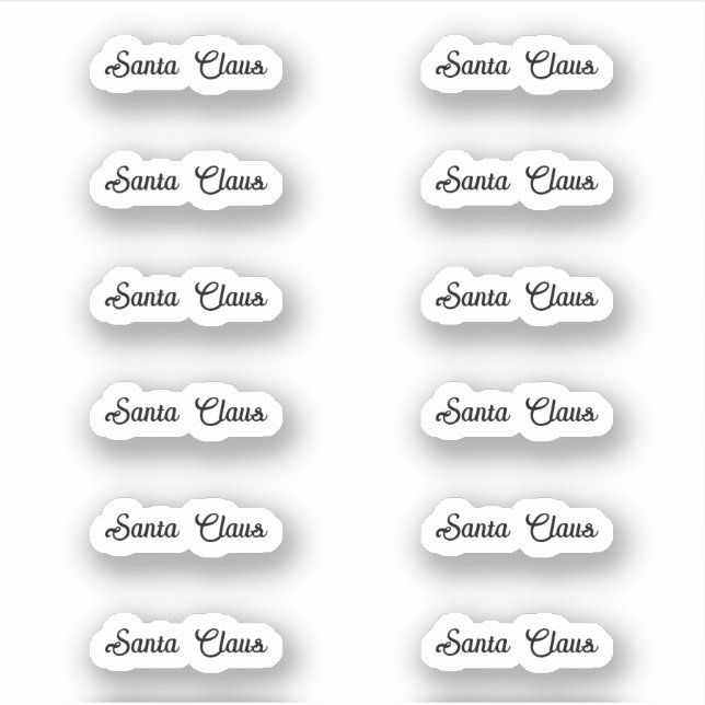Sticker Signature du Père Noël Kiss-Cut Amora 2 Bold (Devant)