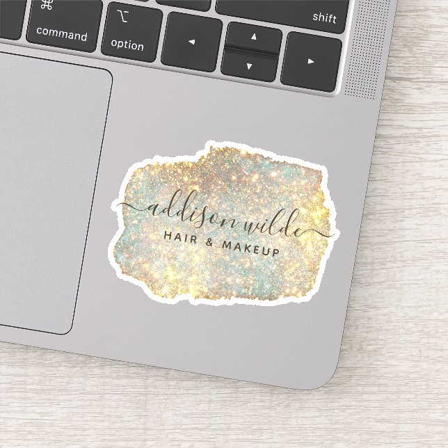 Sticker Signature holographique Script moderne Parties sci (Détail)