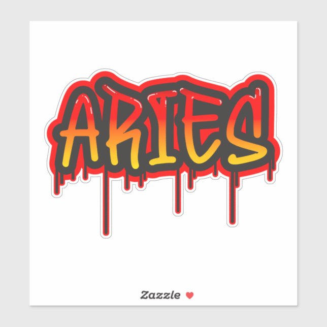 Sticker SIGNE D'incendie AIE Mot de séchage Art Spray Pein (Feuille)