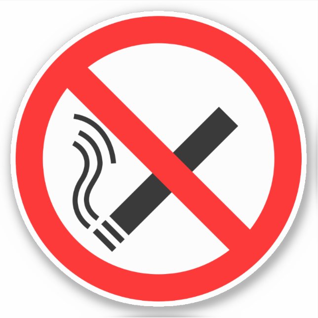 Sticker Signe NO Smoking - Signal UK (Devant)