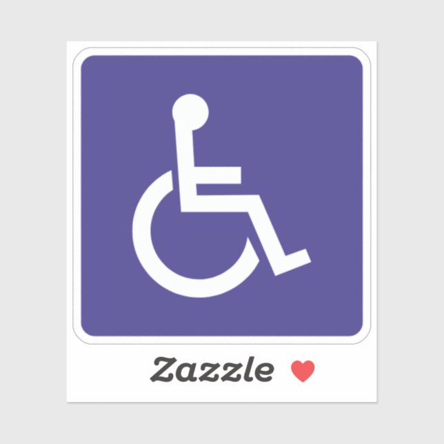 Sticker Signe pour personnes handicapées (Feuille)
