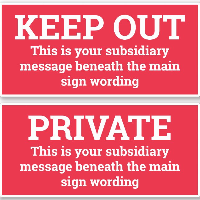 Sticker Signes d'avertissement - Deux signes en tant que S (Devant)