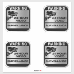 Sticker Signes de surveillance vidéo, avertissement