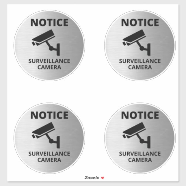 Sticker Signes de surveillance vidéo, avertissement (Feuille)